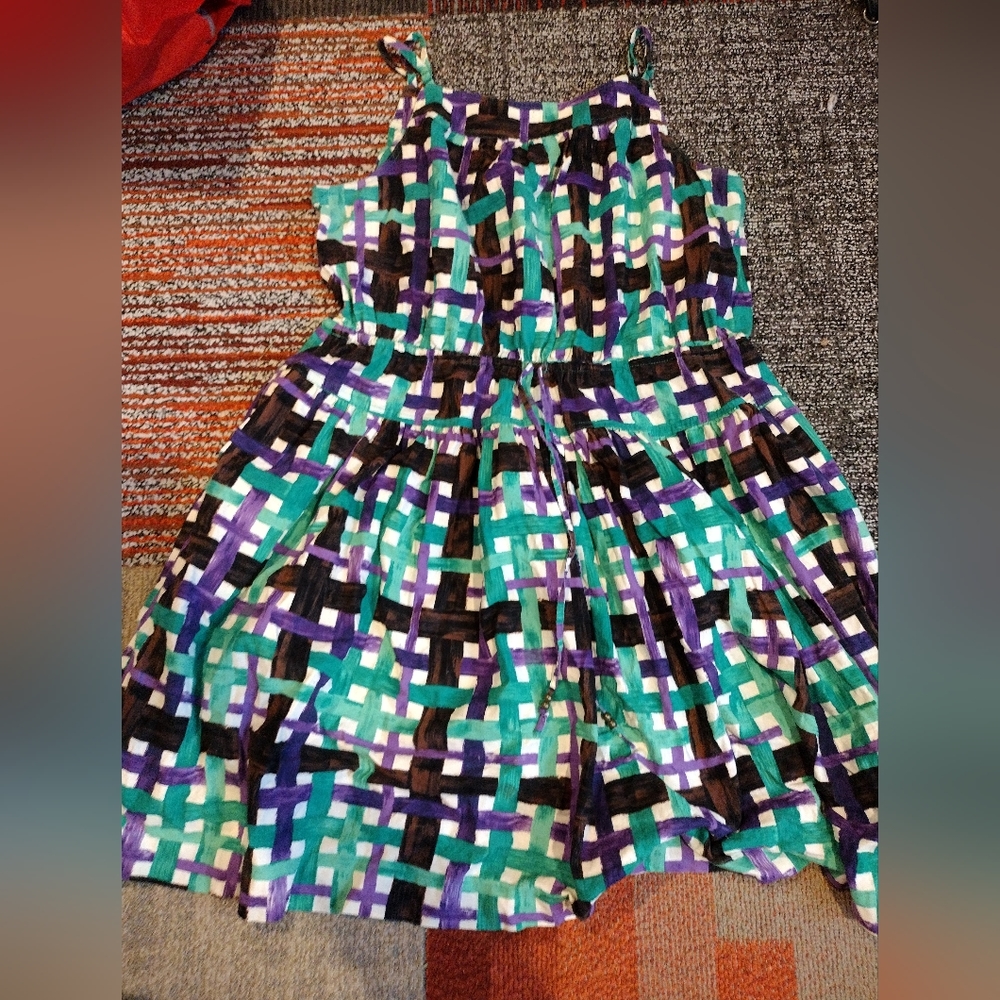 Artsy Plaid Tank Dress